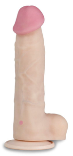 Телесный перезаряжаемый вибратор-реалистик из неоскин - 21,5 см. (Цвет: телесный)