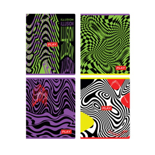 Тетрадь 40л., А5, линия BG "Иллюзия", глянцевая ламинация