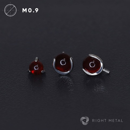 Ball 3-Prongs 3мм/4мм Garnet