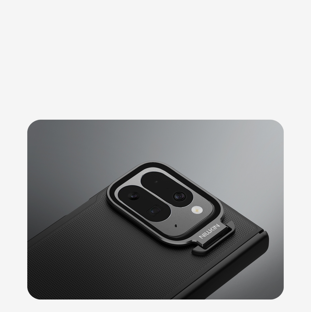 Чехол с MagSafe на Google Pixel 10 Pro Fold, серия Super Frosted Shield Prop Magnetic (версия с прозрачной откидной крышкой объектива) от Nillkin