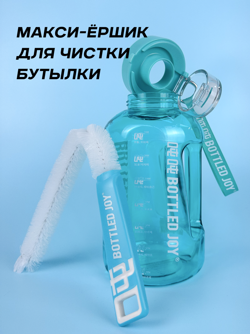 Бутылка для воды Bottled Joy, тритан, 1500 мл, голубой