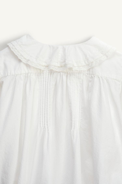 ZARA РУБАШКА В РОМАНТИЧЕСКОМ СТИЛЕ - LIMITED EDITION, ЖЕЛТОВАТО-БЕЛЫЙ