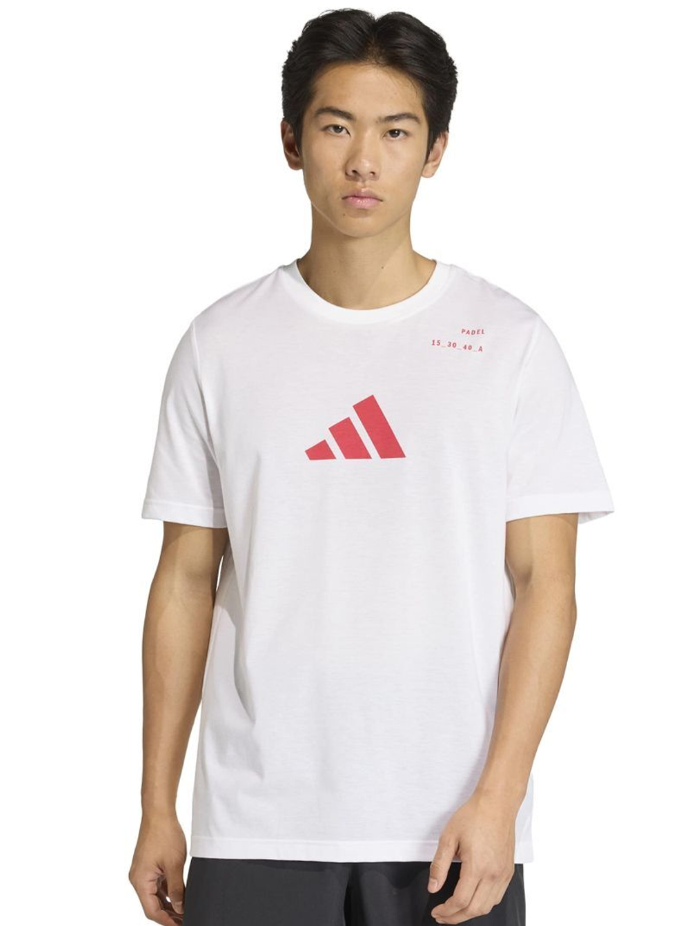 Мужская теннисная футболка Adidas Padel Category Graphic - white/red