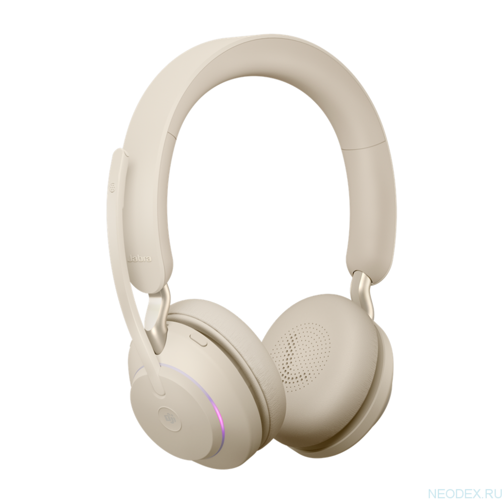 Jabra Evolve2 65 Stereo UC беспроводная гарнитура бежевая с док-станцией ( 26599-989-988 )