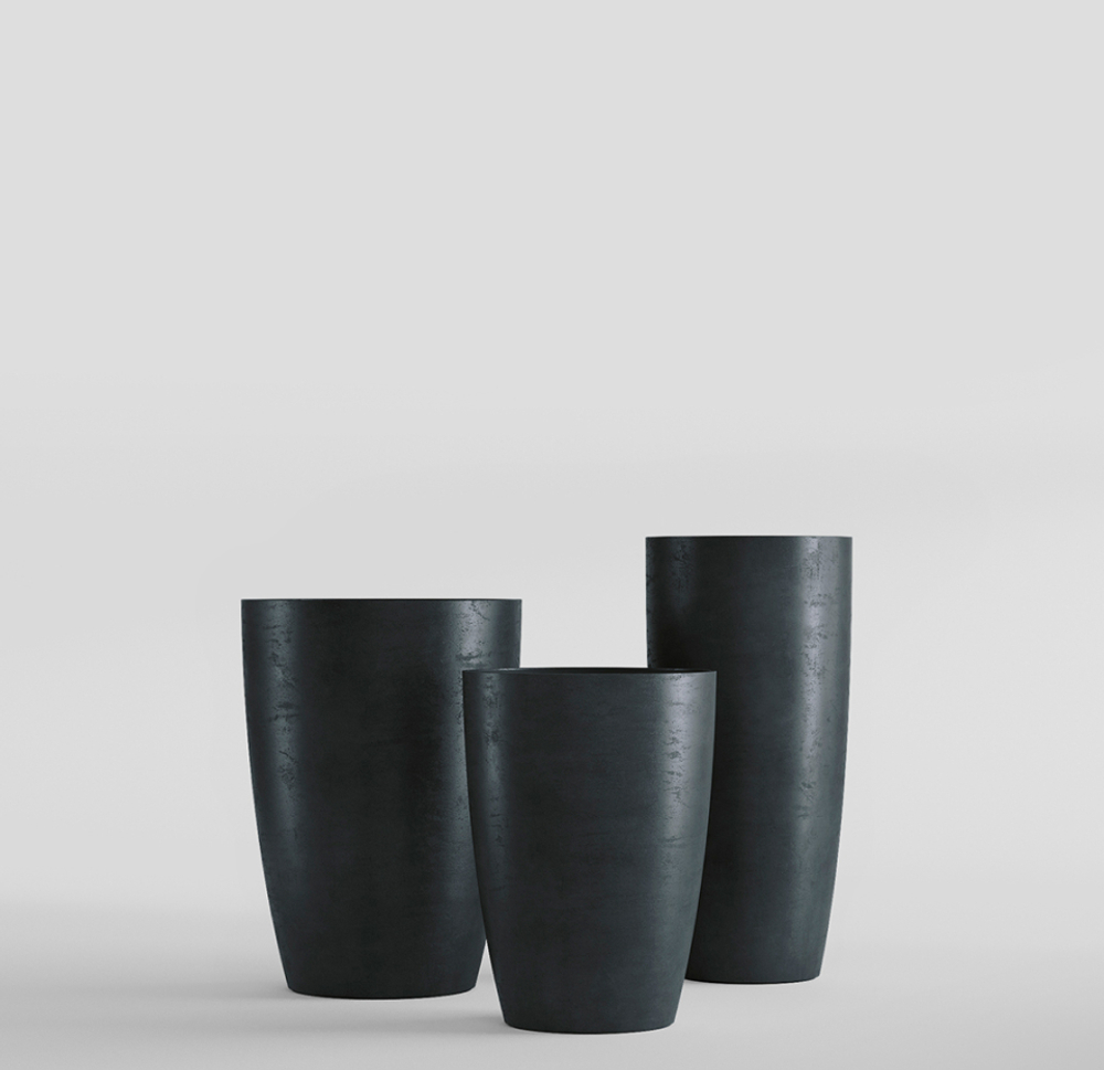 Кашпо, коллекция КОНКРИТ, форма КОНУС