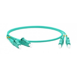 Патч-корд Hyperline FC-D2-503-LC / PR-LC / PR-H-10M-LSZH-AQ Патч-корд волоконно-оптический (шнур) MM 50 / 125(OM3), LC-LC, duplex, 10G / 40G, LSZH, 10 м