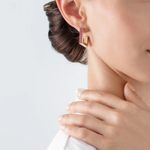 Серьги пусеты Coeur de Lion Pink-Gold 0133/21-0416