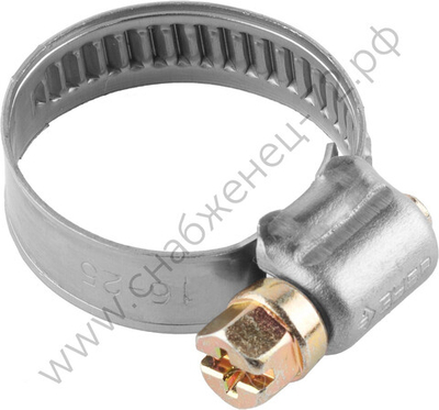 ЗУБР НХ-9Н 10-16 мм, накатная лента 9 мм, хомут нержавеющий, 200 шт, Профессионал (37820-10-16-200)