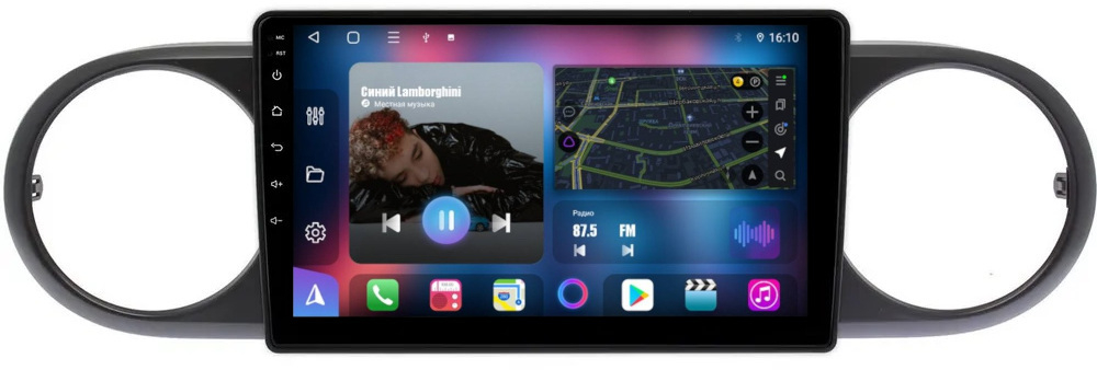 Магнитола для Toyota Corolla Rumion 2007-2016 - FarCar 9583M монитор 9" QLED на Android 13, 8 ядер (TS18), CarPlay, 4G SIM-слот