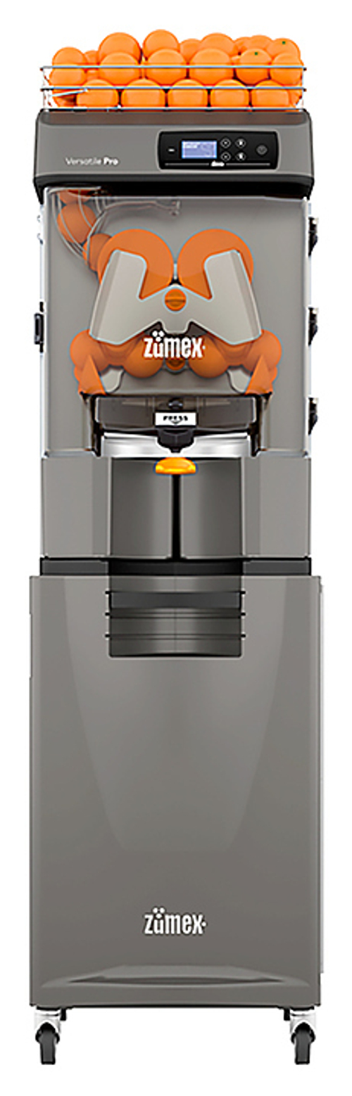 Соковыжималка автоматическая для цитрусовых Zumex Versatile Pro All-in-One UE, Silver c подиумом и с держателем