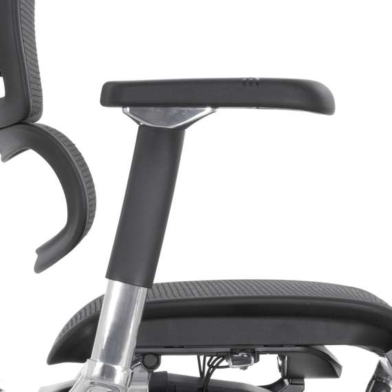 Кресло FALTO Ergohuman Luxury 2 с подножкой ( чёрный каркас /сетка чёрный T-168-B1 Black )