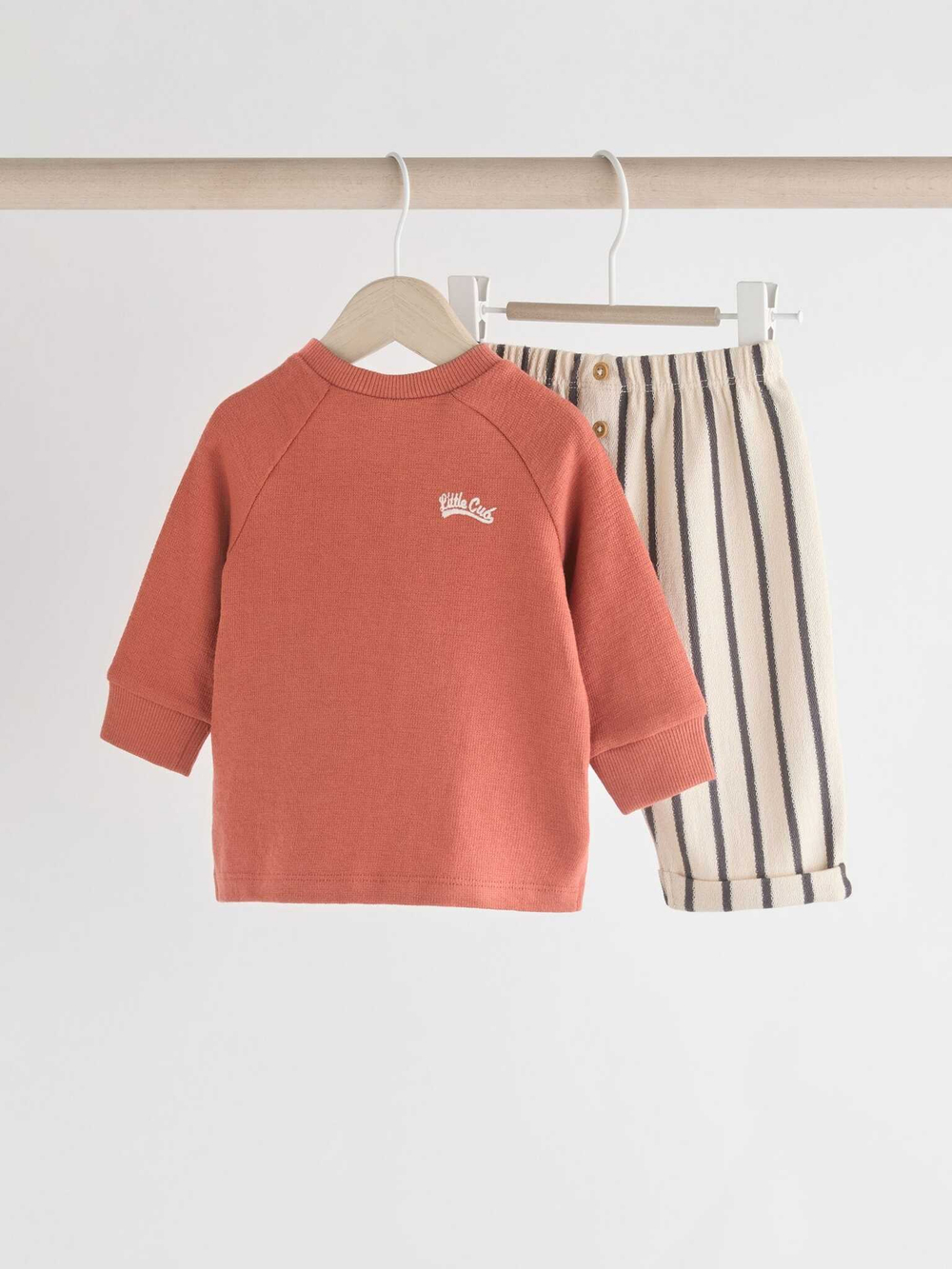 Свитшот и штаны в комплекте для малышей Next N22-636, Кирпичный, Бежевый