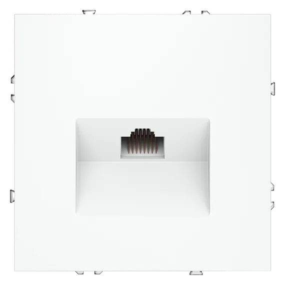 Розетка компьютерная встраиваемая VOLTUM S70 RJ45 кат.6, (белый матовый) vls060102
