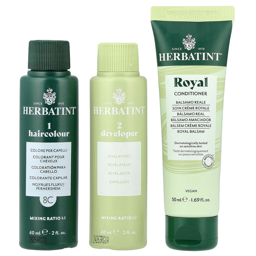 Herbatint, стойкая гель-краска для волос, 8C, светлый пепельный блондин, 135 мл (4,56 жидк. унции)