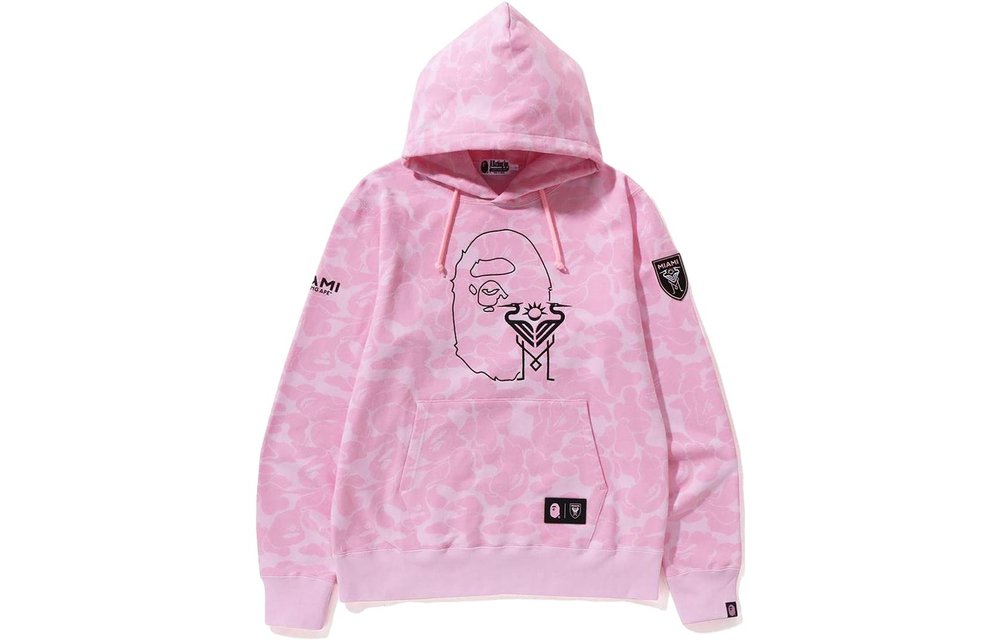 A Bathing Ape X Inter Miami Cf Camo Pullover Худи розовый