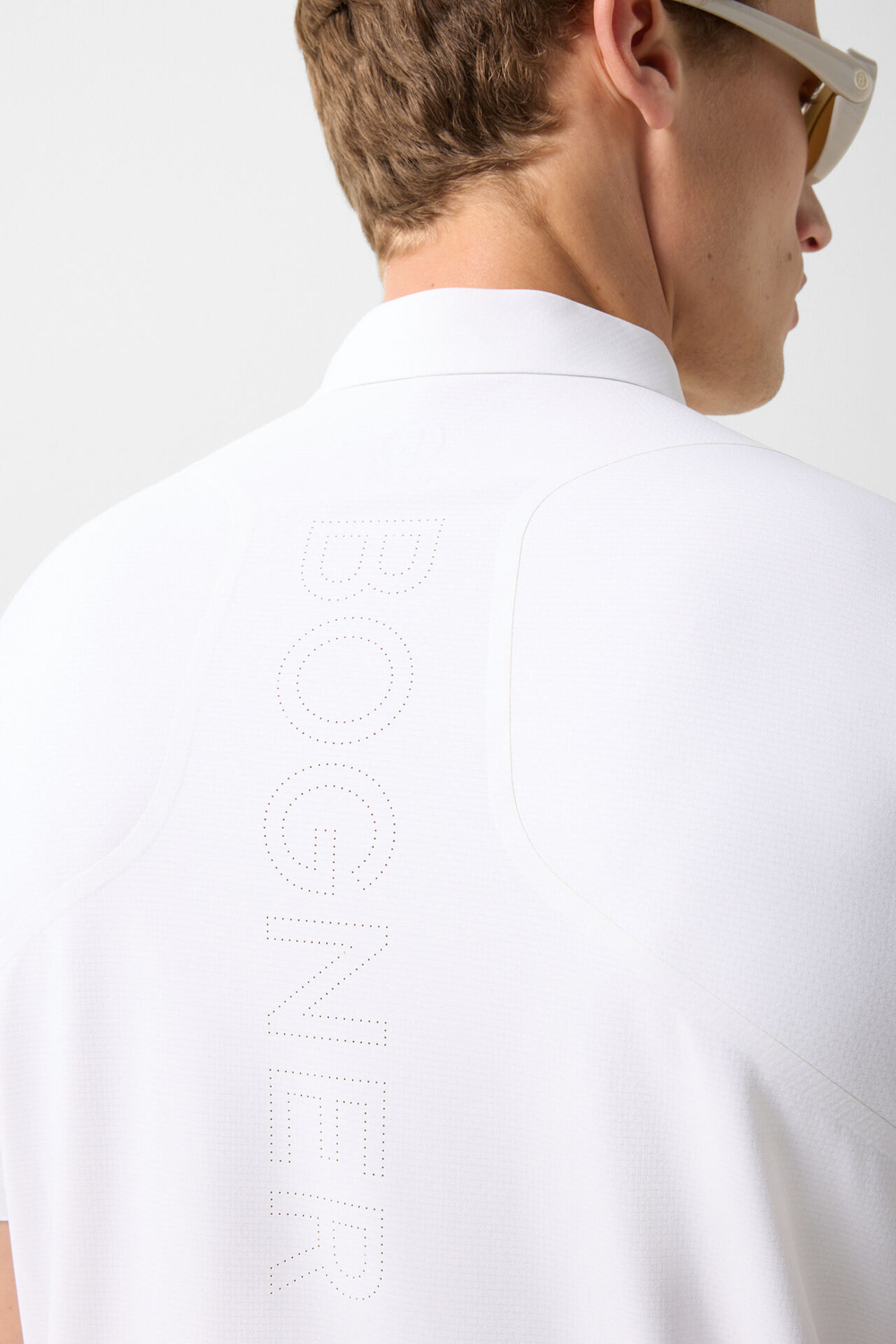 Рубашка-поло BOGNER GOLF CASIMIR1 в белом цвете