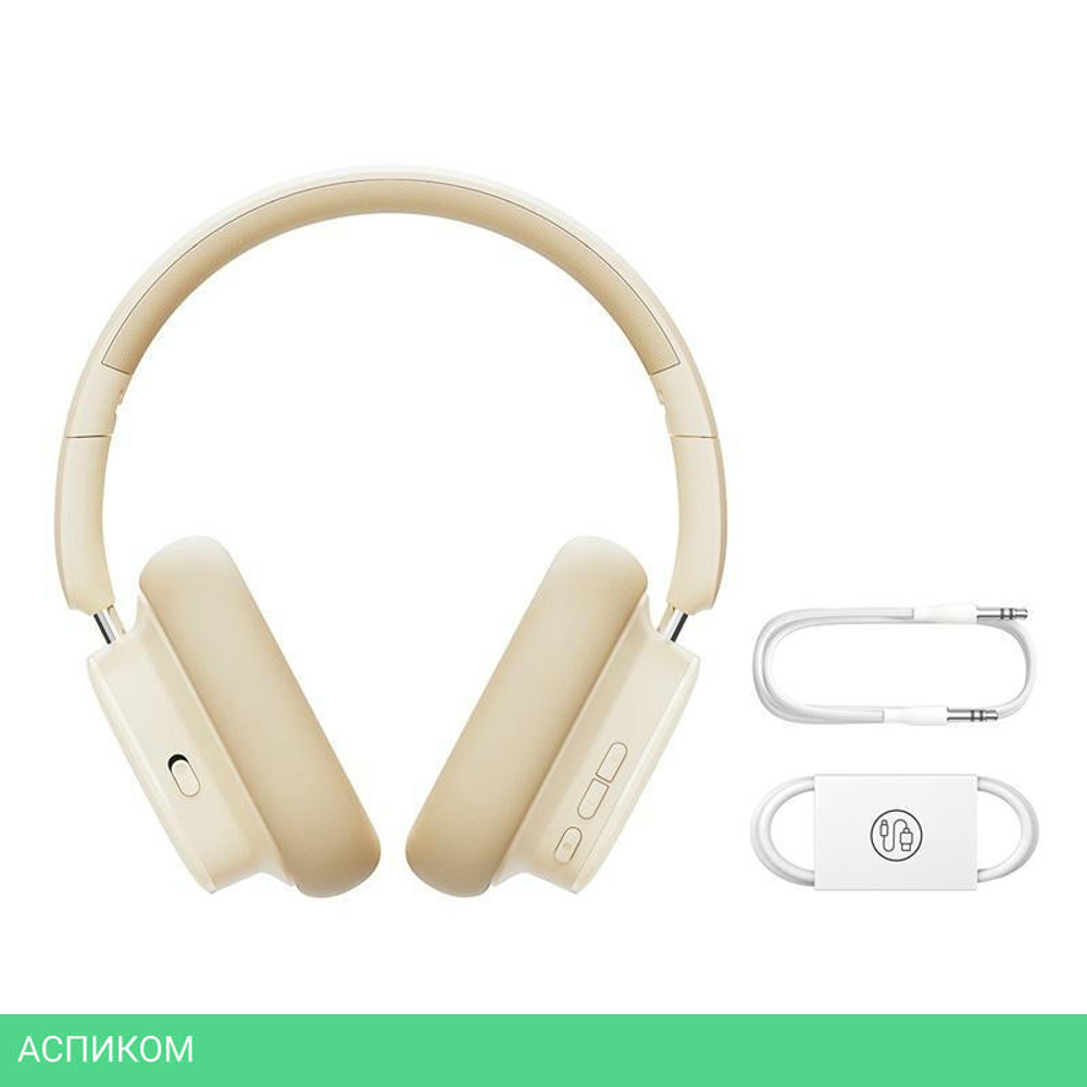 Наушники Baseus Bowie H1i Noise-Cancellation Wireless Headphones Stellar White (A00050402223-00)
