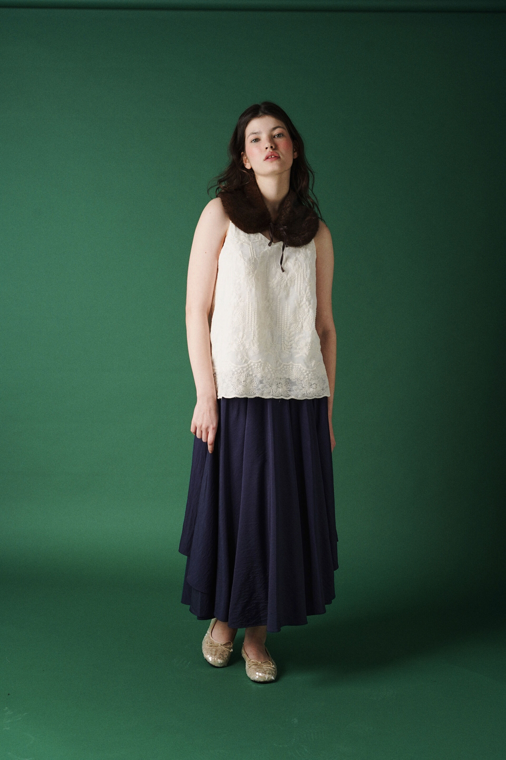 Топ из кружевного шитья "Морозные узоры"