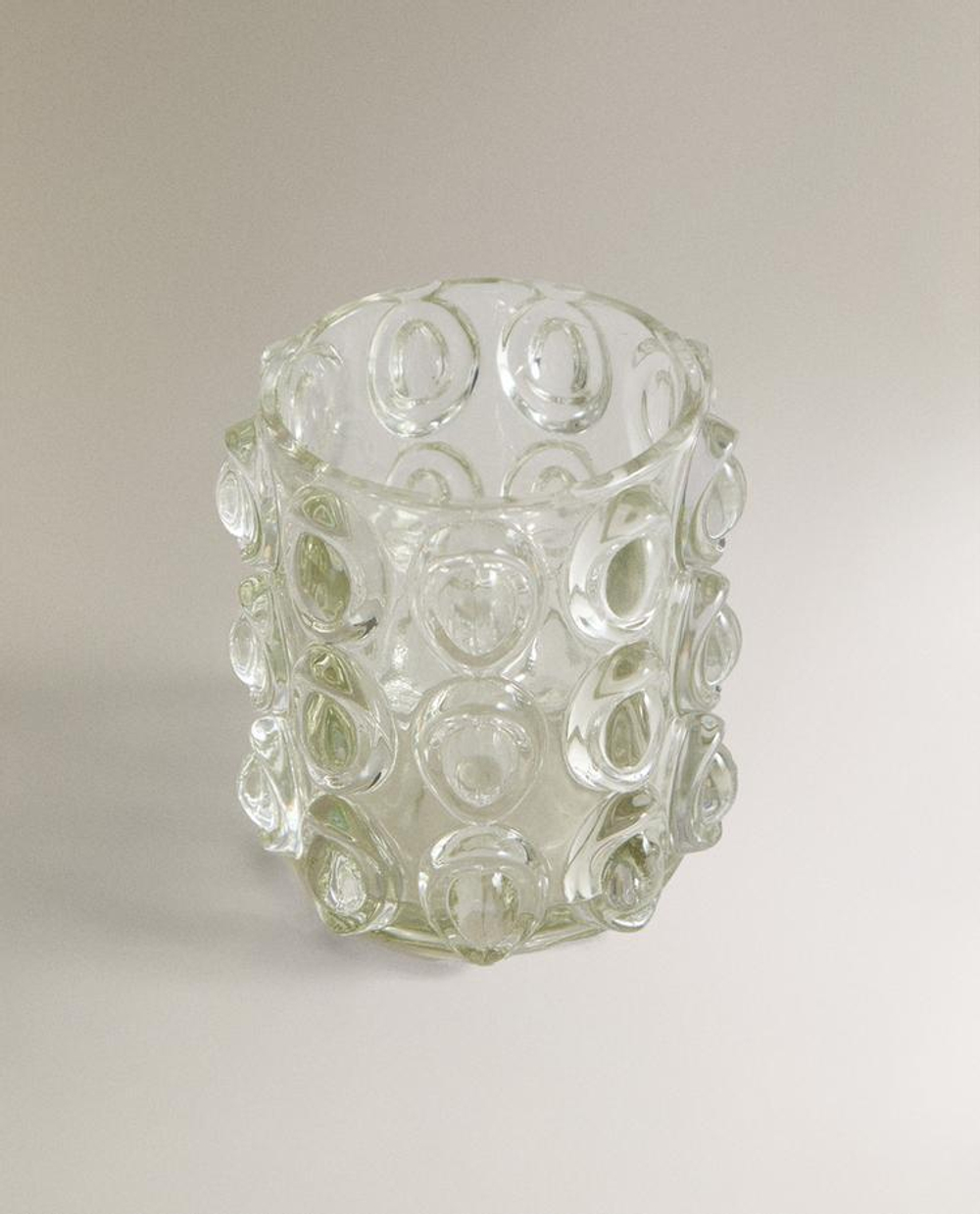 ZARA HOME ПОДСВЕЧНИК С ДЕТАЛЯМИ СФЕРИЧЕСКОЙ ФОРМЫ, ПРОЗРАЧНЫЙ