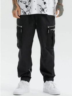 Брюки-джоггеры в стиле карго с жаккардовым рисунком
