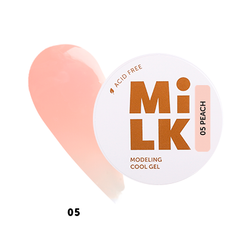 Бескислотный холодный гель для моделирования и укрепления Milk Modeling cool gel 05 Peach 50г