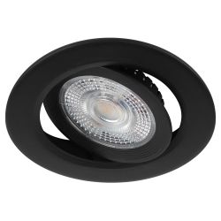 Светильник светодиодный встраиваемый ЭРА KL LED 25A-5 4K BK круглый поворотный черный 5Вт 4000К | Встраиваемые LED светильники