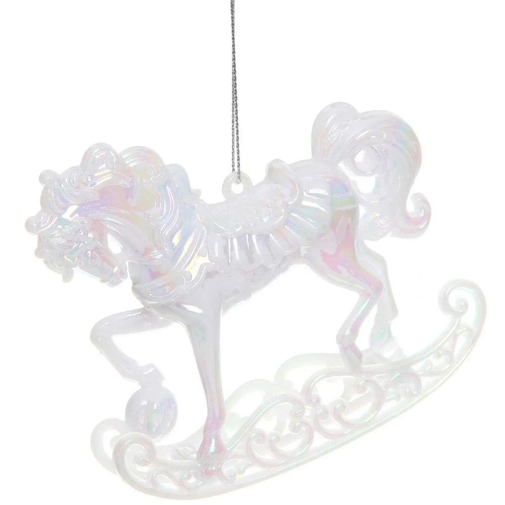 Подвеска «Изящная лошадь» 10*11,5 см, Жемчужный