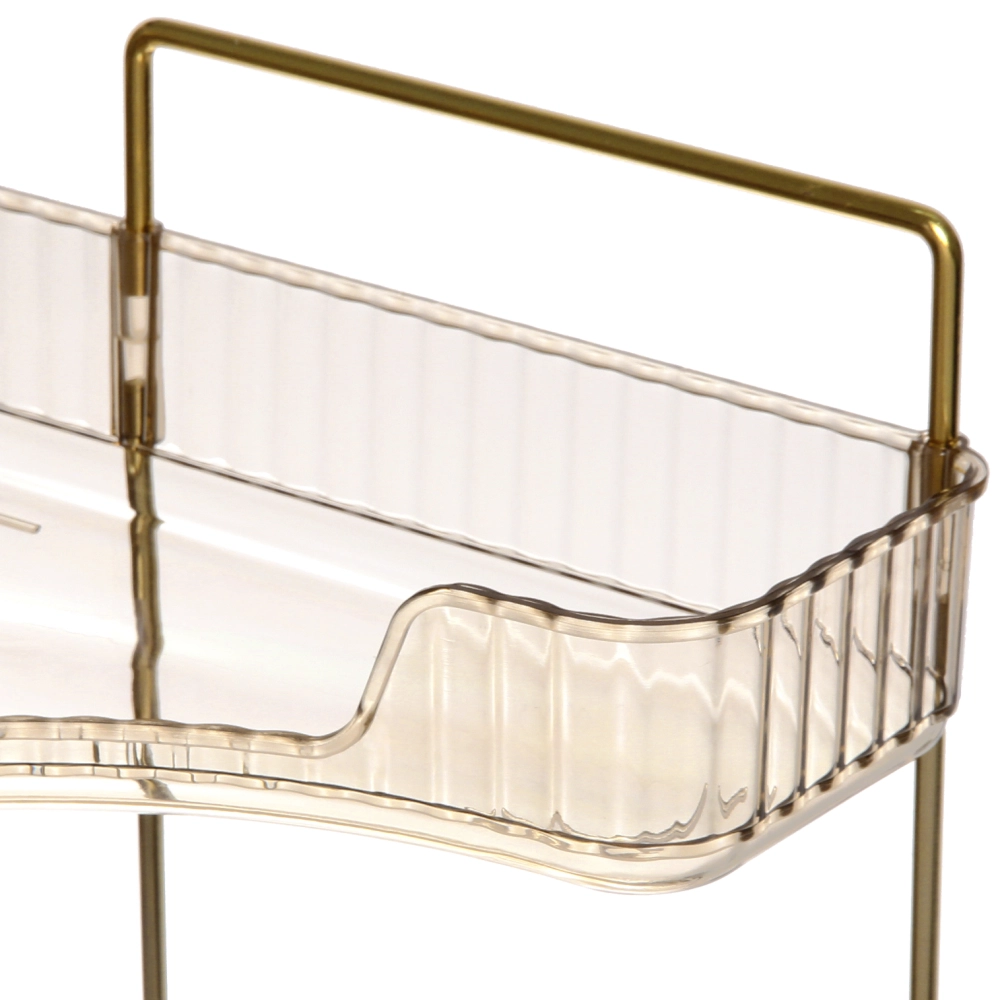 Полка для ванны угловая тройная «Фреш»бежевая 25,7х44,5х25,7см