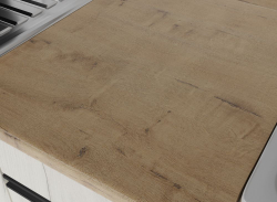 Кухонный гарнитур Амели мини 1000 мм, каркас ЛДСП, фасад ЛДСП, Белый/Дуб грей