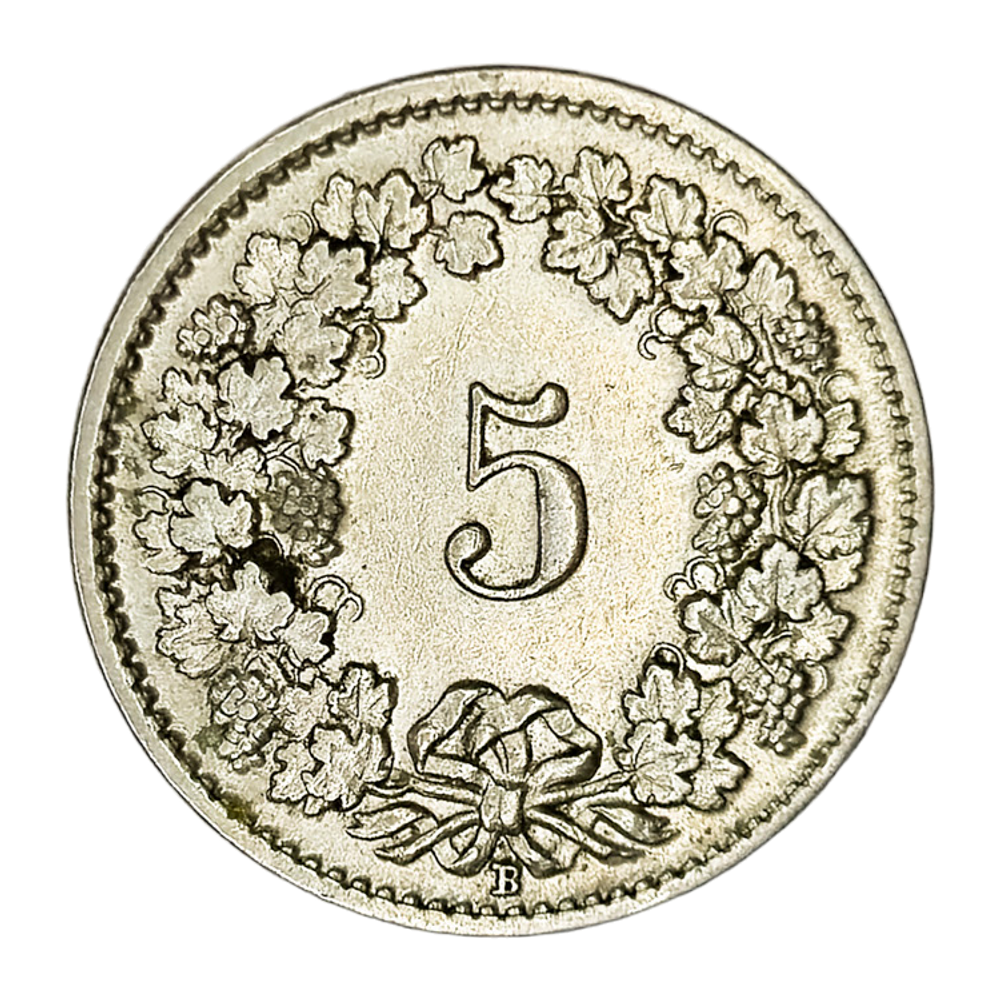 Switzerland, 5 Rappen, 1938 – Libertas Series, VF