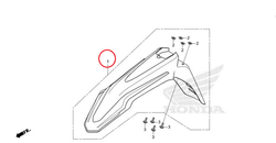 61200-K1T-J50ZA. FENDER SUB ASSY., FR. (WOL) *R292R*. Honda CRF300L