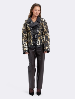 Косуха леопардовая из экокожи и нейлона Ola Ola OLA OLA