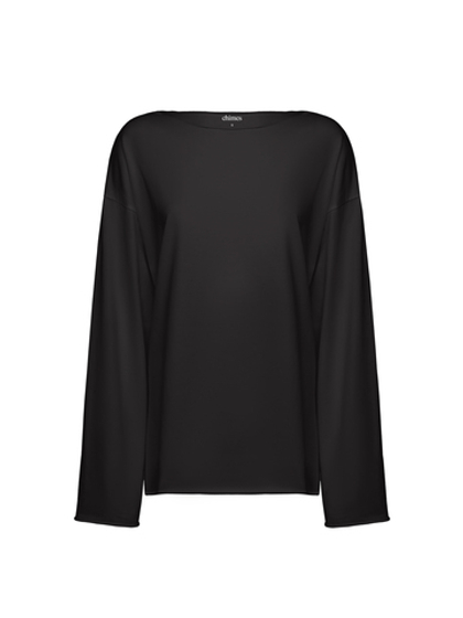 black oversized long sleeve