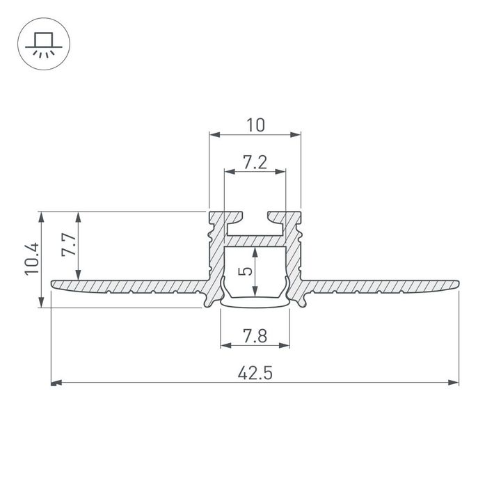 Профиль Arlight Pik-F-Hide-2000 030563