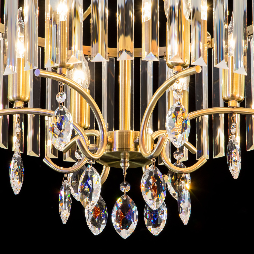 Citilux Инга CL335163 Люстра подвесная хрустальная Бронза