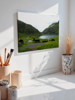 Картина на стену 40 X 50 Домики в горах