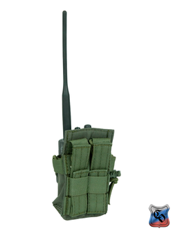 Подсумок под радиостанцию SSO ПРС 2 MOLLE без клапана, с утяжкой и фастексом (Олива)