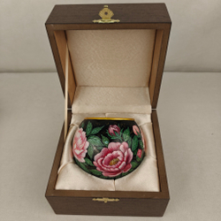 Вазочка с ручной росписью Палех "Пионы"