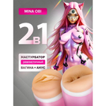 Реалистичный мастурбатор Fantasy Mina Obi ФлешНаш (вагина+анус)