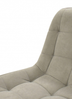 Стул "Флоренция" поворотный эмаль Черный Муар ткань велюр серый