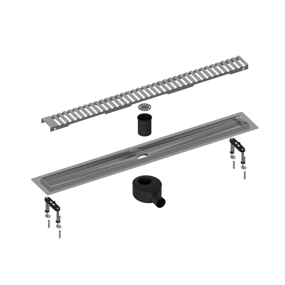 Душевой лоток Drain System 800 DS230108/01 Сатин, с вставкой «Lines»