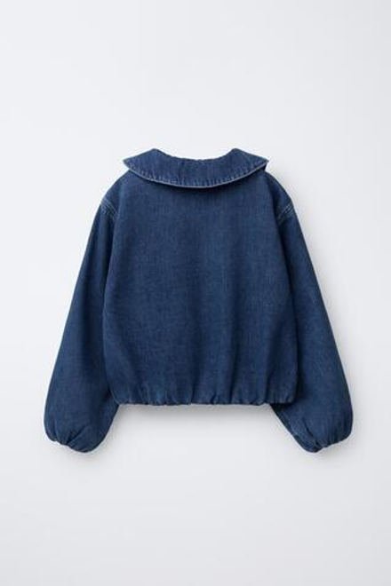 ZARA ДЖИНСОВАЯ КУРТКА, СИНИЙ