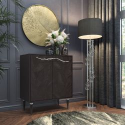 Комод Арт Колор leaves Классик Сильвер с 2 полками Терпкий коричневый