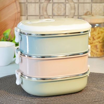 Ланч бокс 2100мл 3 отделения, 2126