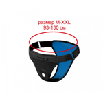 Женский страпон с 2 насадками «Двойной удар» - размер М-ХХL (Цвет: телесный с черным)