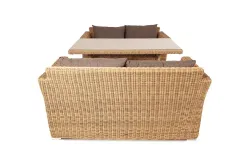 "Мокко" обеденная группа плетеная из ротанга, цвет соломенный