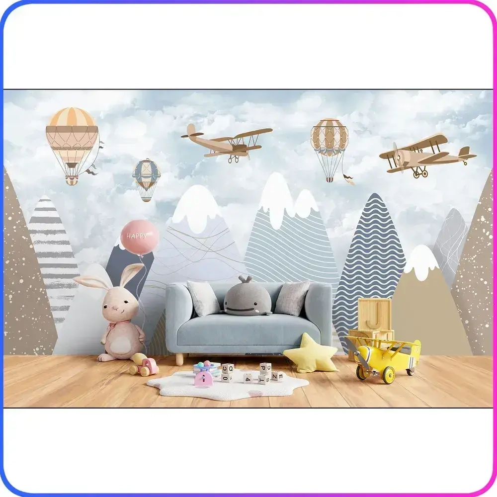 Фотообои флизелиновые в детскую "Детские горы" 500х300 см Luxury Walls AM06205-3
