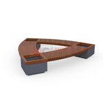 Лавка Rail Road 02 Треугольник с 3-мя вазонами