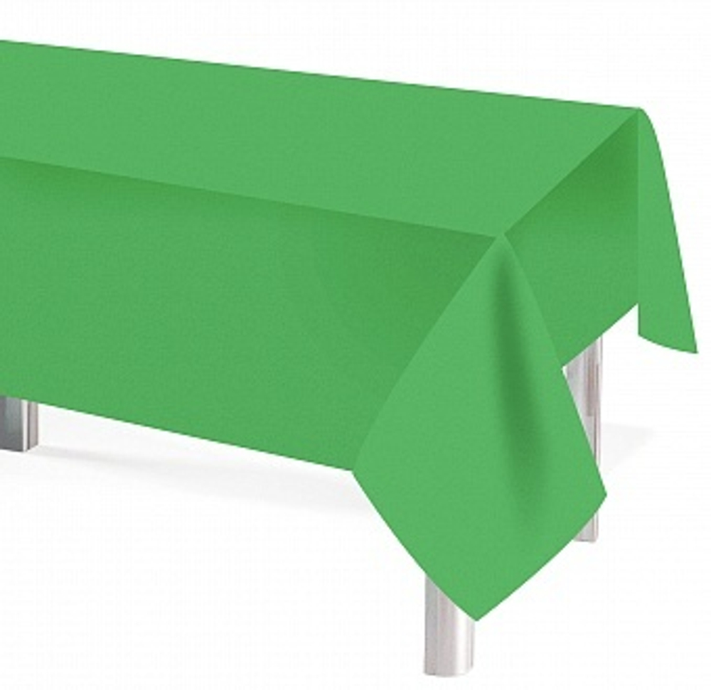 Скатерть одноразовая Мастхэв Зеленый 137*274 см.