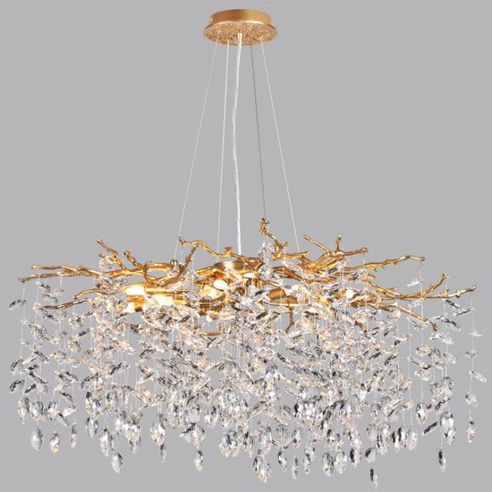 4969/12 HALL ODL24 633 античн.бронза/алюмин./хрусталь Люстра G9 12*40W DELICA